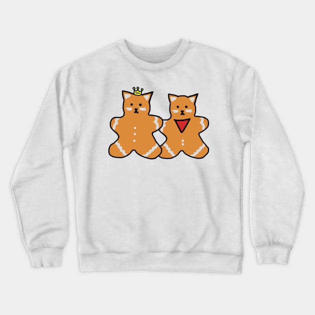 Gingerbread Merthur Cats Crewneck Sweatshirt by QuinnOliver